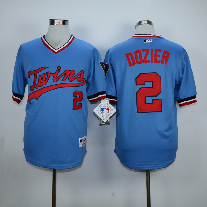 Men Minnesota Twins #2 Dozier Blue Trowback MLB Jerseys->minnesota twins->MLB Jersey
